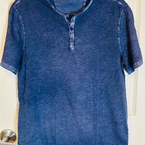John Varvatos Blue Casual Henley style T-Shirt